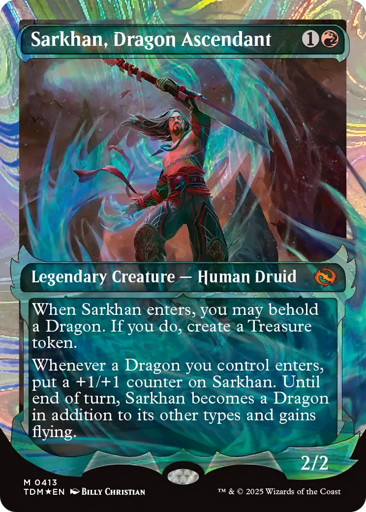 Sarkhan, Dragon Ascendant (0413) (Showcase) (Halo Foil) [Tarkir: Dragonstorm] | Odin's Place