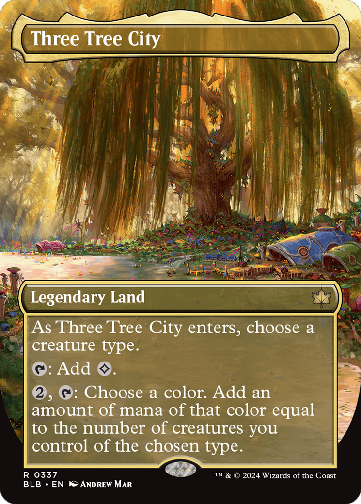 Three Tree City (Borderless) (0337) [Bloomburrow] | Dragon's Lair Comics and Fantasy Houston TX