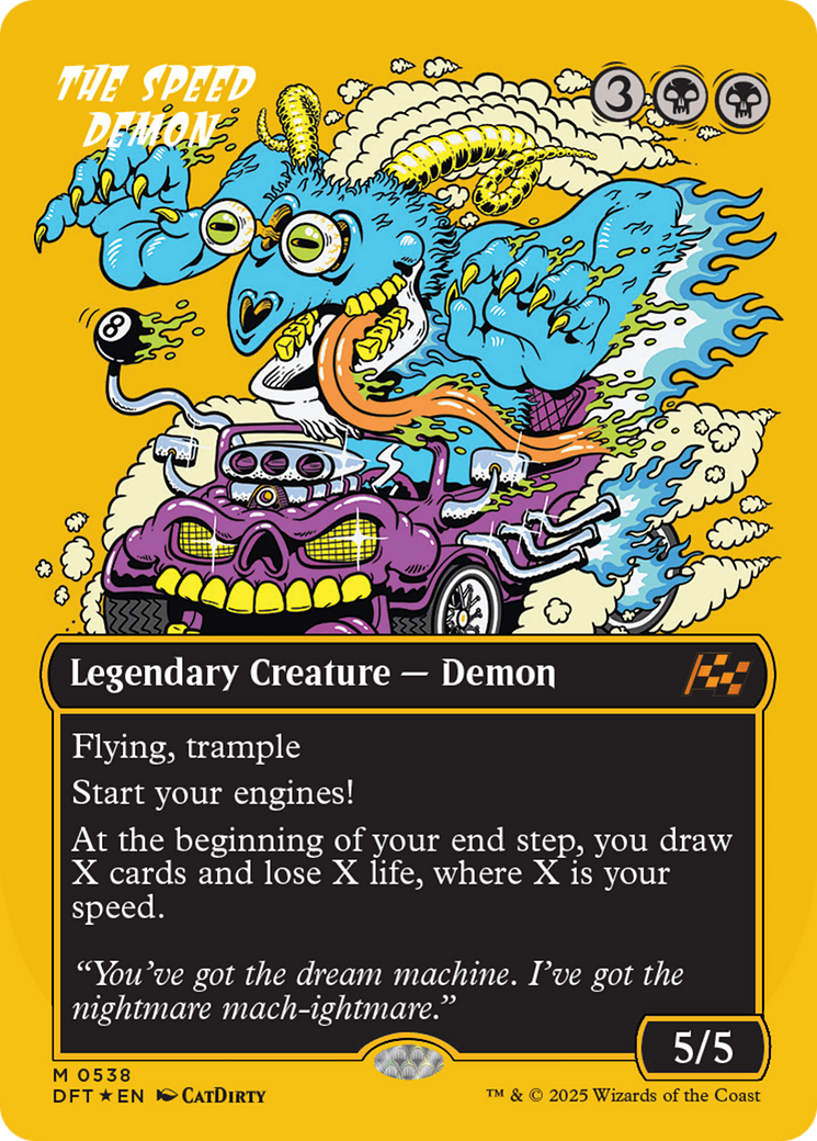 The Speed Demon (Borderless) (First-Place Foil) [Aetherdrift] | Dragon's Lair Comics and Fantasy Houston TX