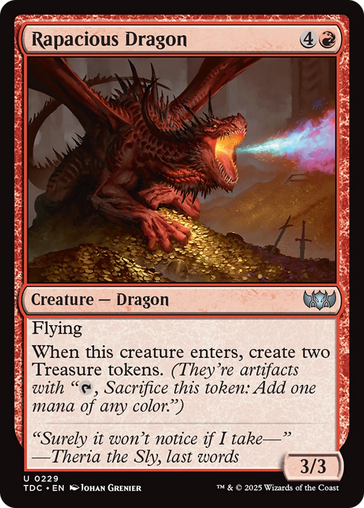 Rapacious Dragon [Tarkir: Dragonstorm Commander] | Dragon's Lair Comics and Fantasy Houston TX