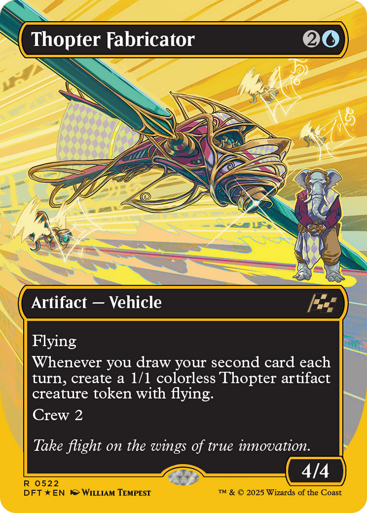 Thopter Fabricator (Borderless) (First-Place Foil) [Aetherdrift] | Dragon's Lair Comics and Fantasy Houston TX