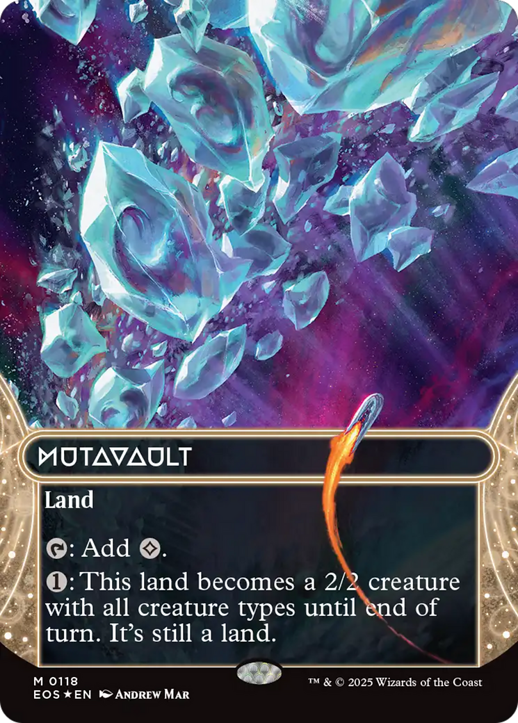 Mutavault (0118) (Borderless) (Galaxy Foil) [Edge of Eternities: Stellar Sights] | Dragon's Lair Comics and Fantasy Houston TX