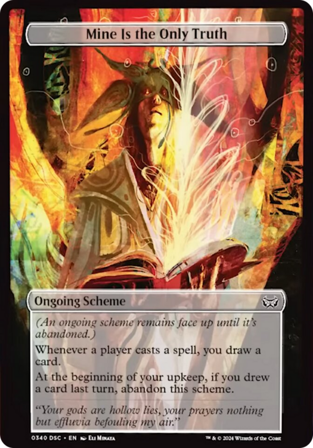 Mine Is The Only Truth (Full Art) [Duskmourn: Archenemy] | Dragon's Lair Comics and Fantasy Houston TX