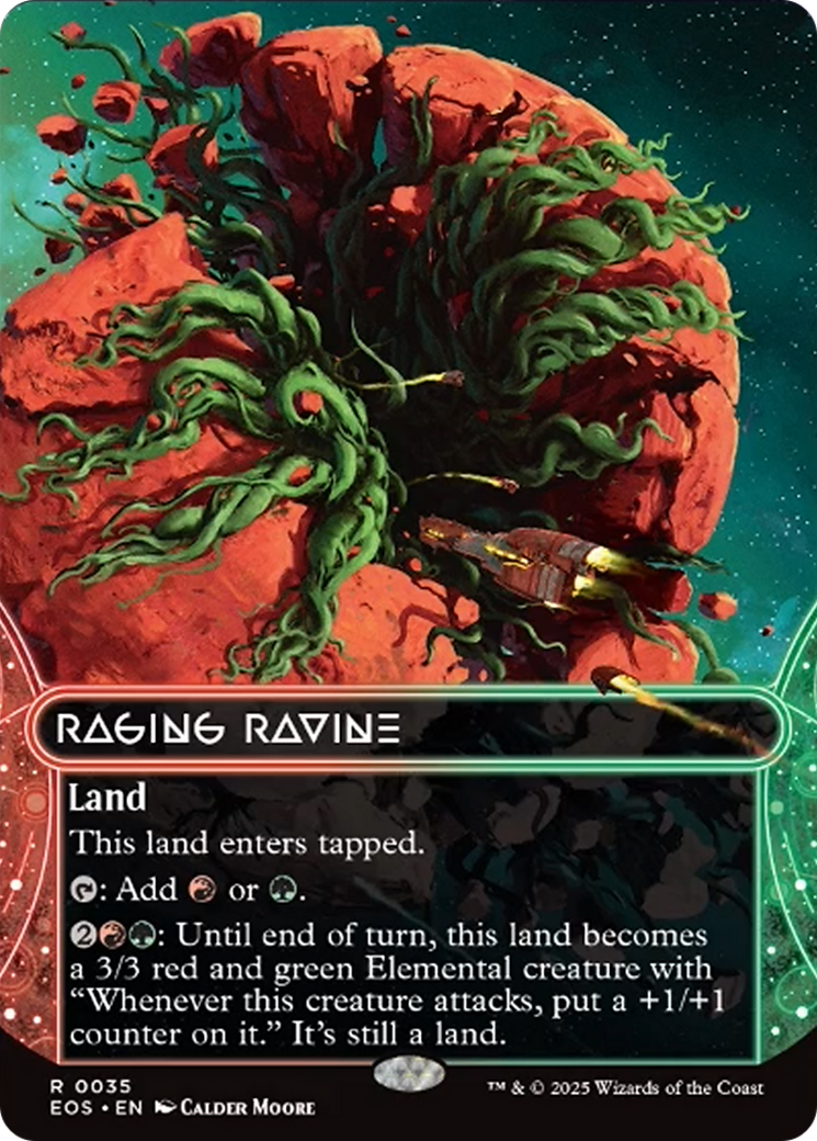 Raging Ravine (0035) (Borderless) [Edge of Eternities: Stellar Sights] | Dragon's Lair Comics and Fantasy Houston TX