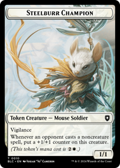 Steelburr Champion // Squid Double-Sided Token [Bloomburrow Commander Tokens] | Dragon's Lair Comics and Fantasy Houston TX