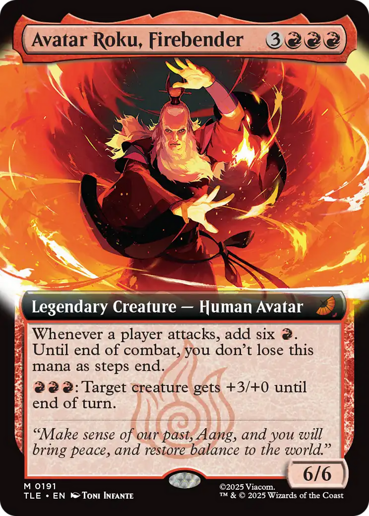 Avatar Roku, Firebender (Extended Art) [Avatar: The Last Airbender: Eternal-Legal] | Dragon's Lair Comics and Fantasy Houston TX