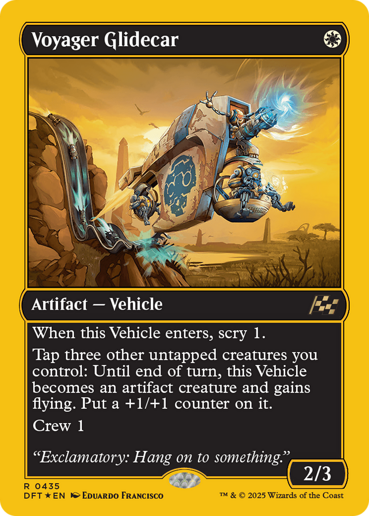 Voyager Glidecar (First-Place Foil) [Aetherdrift] | Dragon's Lair Comics and Fantasy Houston TX