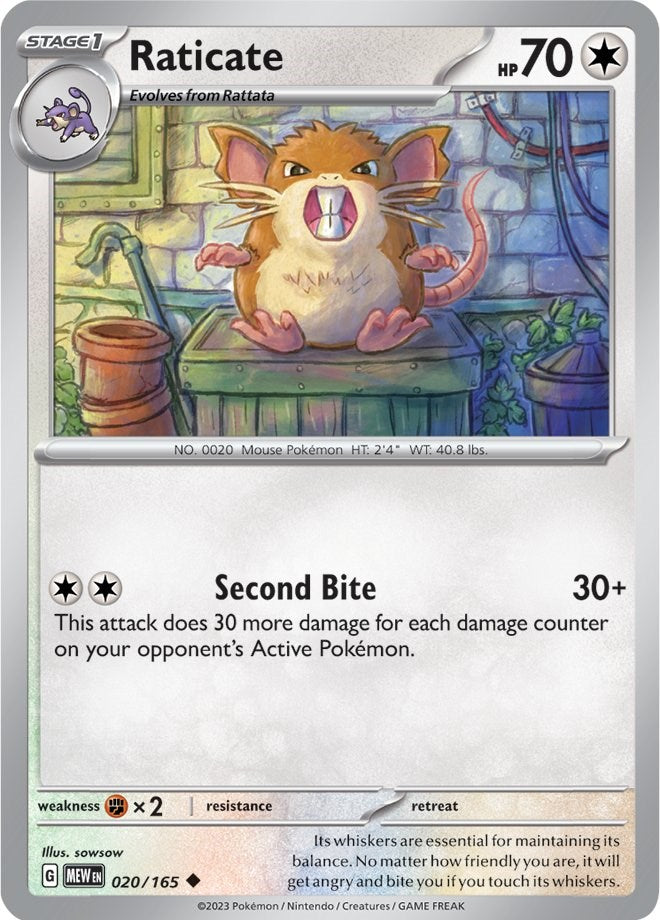 Raticate (020/165) [Scarlet & Violet 151] | Dragon's Lair Comics and Fantasy Houston TX