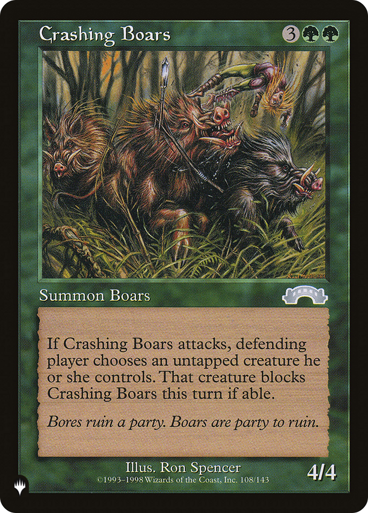 Crashing Boars [The List] | Dragon's Lair Comics and Fantasy Houston TX