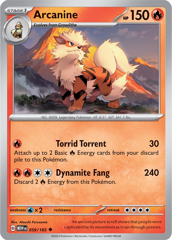 Arcanine (059/165) [Scarlet & Violet 151] | Dragon's Lair Comics and Fantasy Houston TX