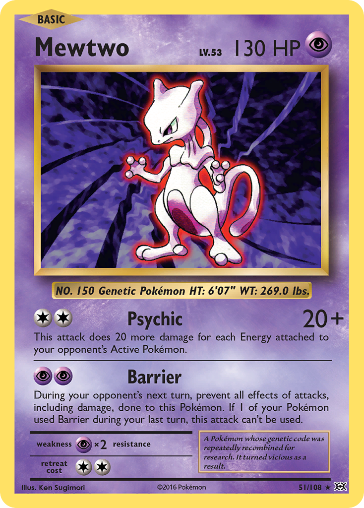 Mewtwo (51/108) (Theme Deck Exclusive) [XY: Evolutions] | Odin's Place