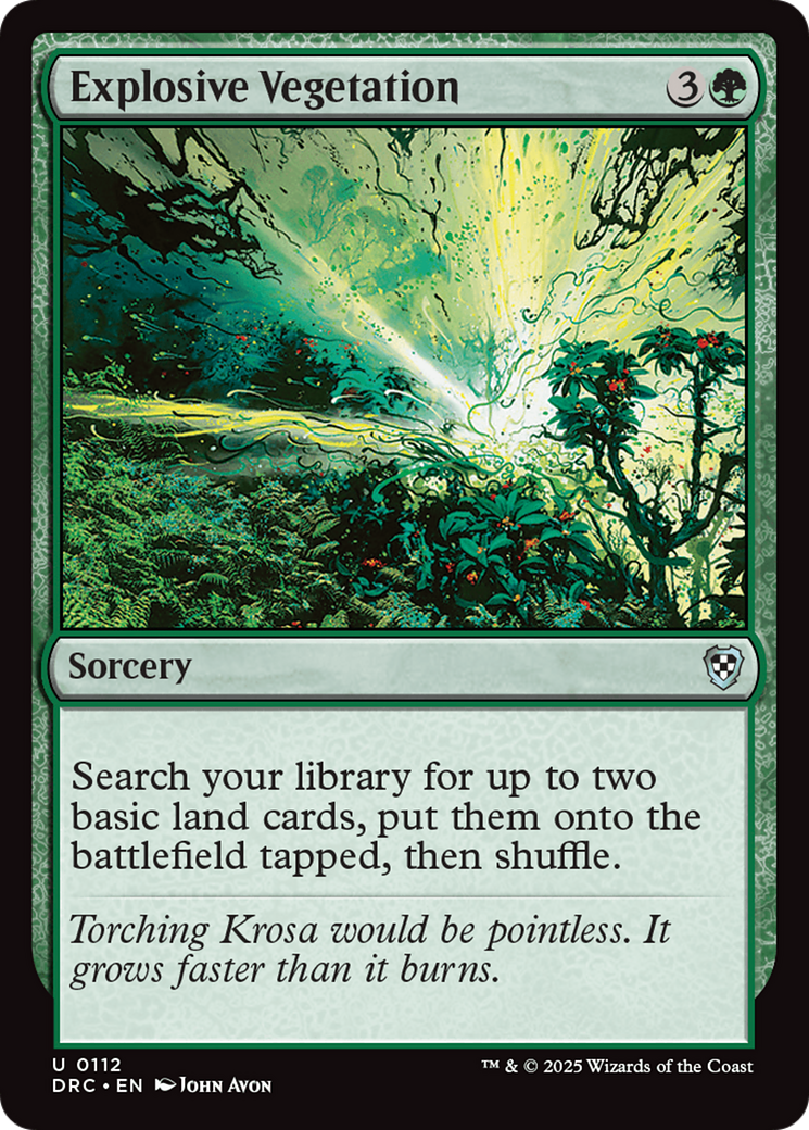 Explosive Vegetation [Aetherdrift Commander] | Dragon's Lair Comics and Fantasy Houston TX