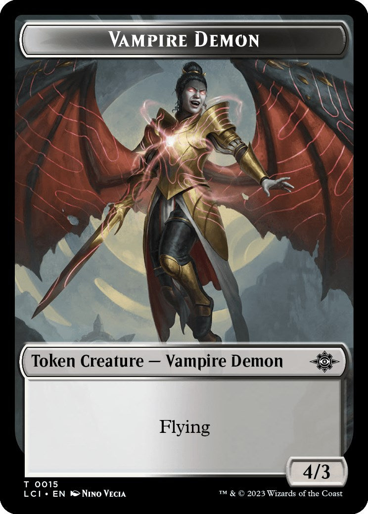 Vampire // Vampire Demon Double-Sided Token [The Lost Caverns of Ixalan Tokens] | Dragon's Lair Comics and Fantasy Houston TX