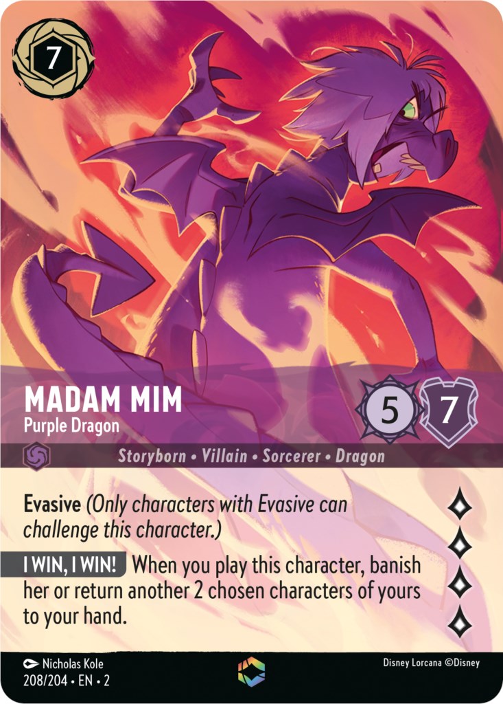 Madam Mim - Purple Dragon (Enchanted) (208/204) [Rise of the Floodborn] | Odin's Place