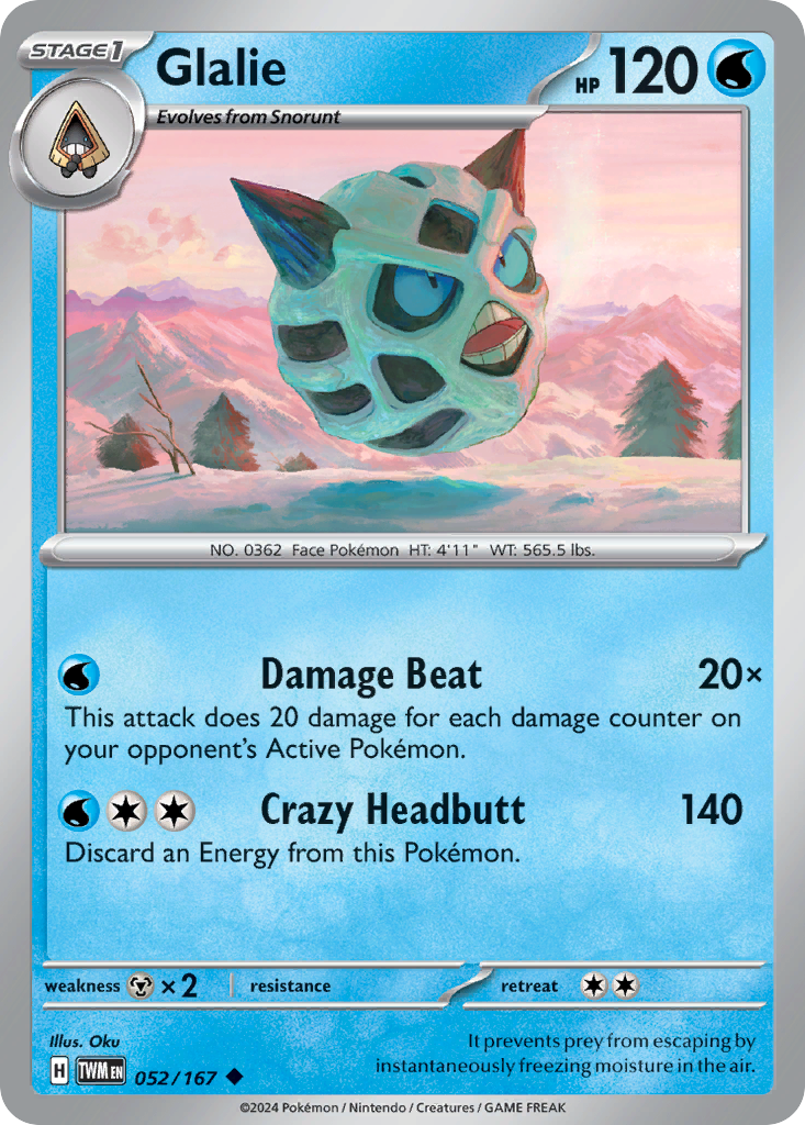 Glalie (052/167) [Scarlet & Violet: Twilight Masquerade] | Odin's Place