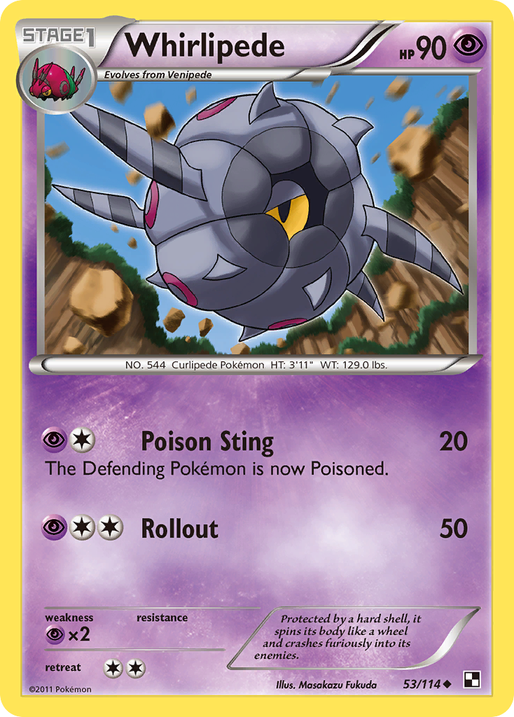 Whirlipede (53/114) (League Promo) [Black & White: Base Set] | Odin's Place