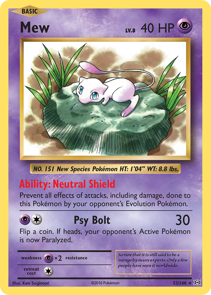 Mew (53/108) (League Promo 4th Place) [XY: Evolutions] | Odin's Place