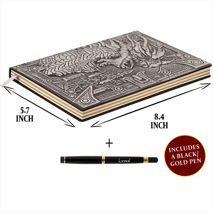 QMDirect 3D Faux-Leather Notebook / Journal - Silver Dragon | Dragon's Lair Comics and Fantasy Houston TX