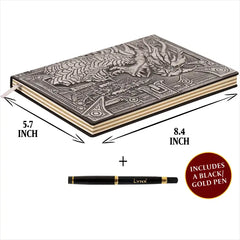 QMDirect 3D Faux-Leather Notebook / Journal - Silver Dragon | Dragon's Lair Comics and Fantasy Houston TX