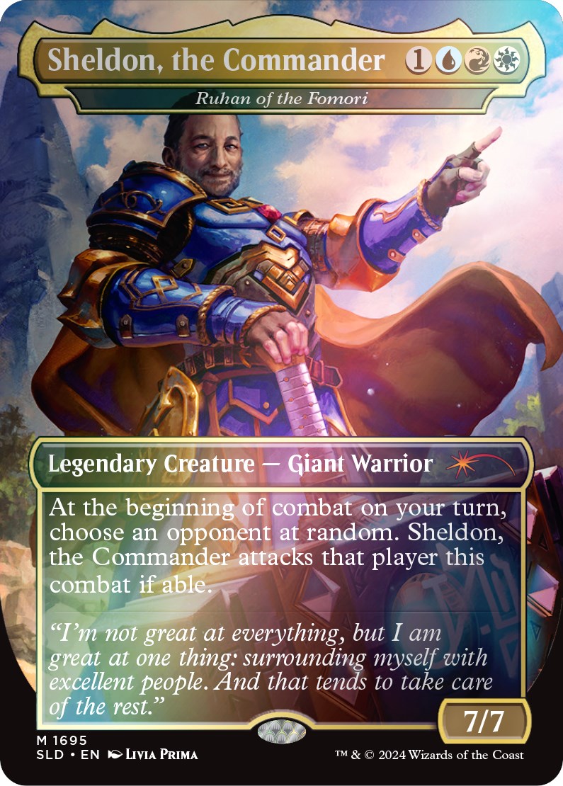 Ruhan of the Fomori - Sheldon, the Commander (Rainbow Foil) [Secret Lair: Sheldon's Spellbook] | Dragon's Lair Comics and Fantasy Houston TX