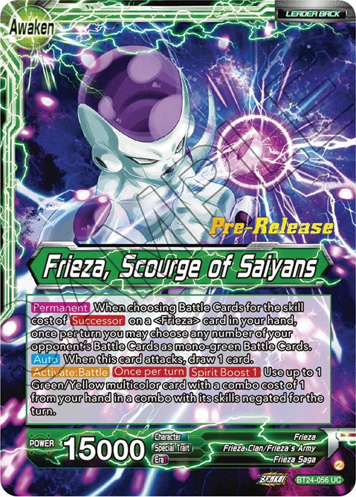 Frieza // Frieza, Scourge of Saiyans (BT24-056) [Beyond Generations Prerelease Promos] | Dragon's Lair Comics and Fantasy Houston TX