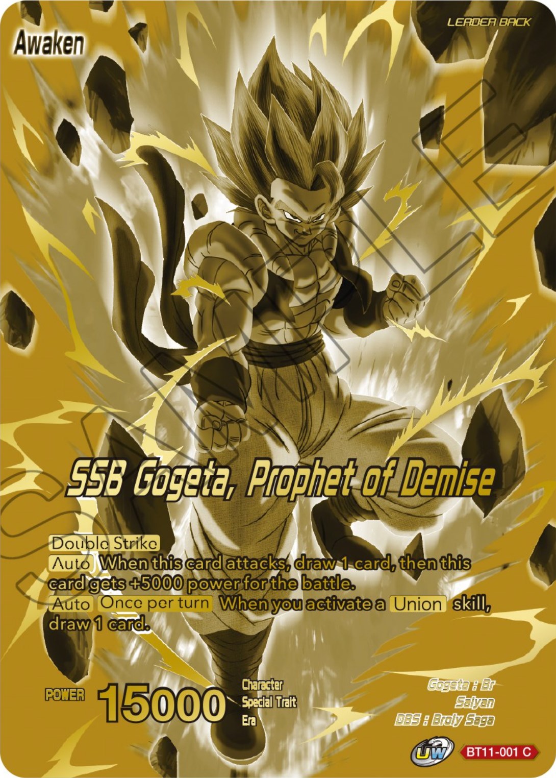 Gogeta // SSB Gogeta, Prophet of Demise (Championship Golden Card 2024 Vol.1) (BT11-001) [Tournament Promotion Cards] | Dragon's Lair Comics and Fantasy Houston TX