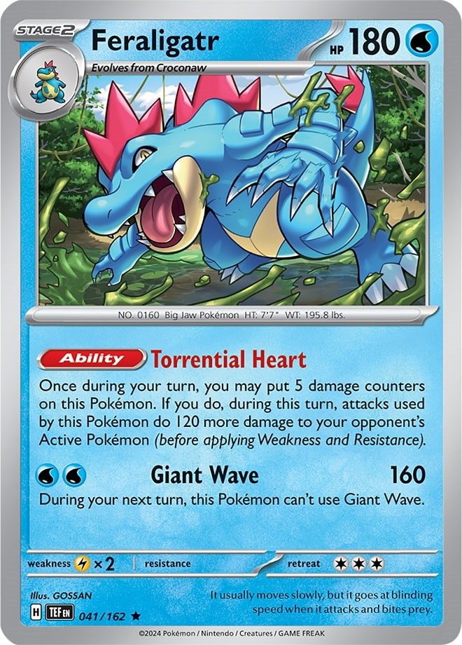 Feraligatr (041/162) (Theme Deck Exclusive) [Scarlet & Violet: Temporal Forces] | Dragon's Lair Comics and Fantasy Houston TX