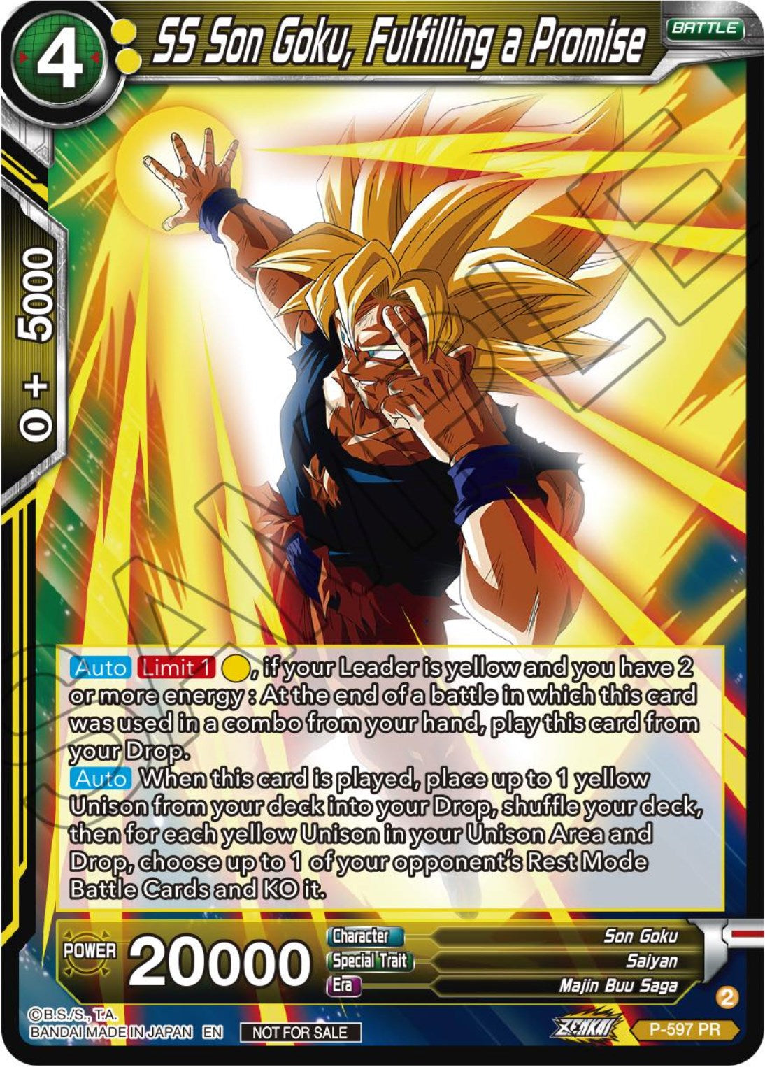 SS Son Goku, Fulfilling a Promise (Deluxe Pack 2024 Vol.1) (P-597) [Promotion Cards] | Dragon's Lair Comics and Fantasy Houston TX