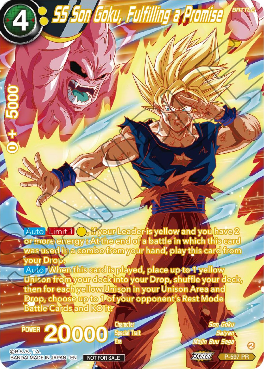 SS Son Goku, Fulfilling a Promise (Alternate Art) (Deluxe Pack 2024 Vol.1) (P-597) [Promotion Cards] | Dragon's Lair Comics and Fantasy Houston TX
