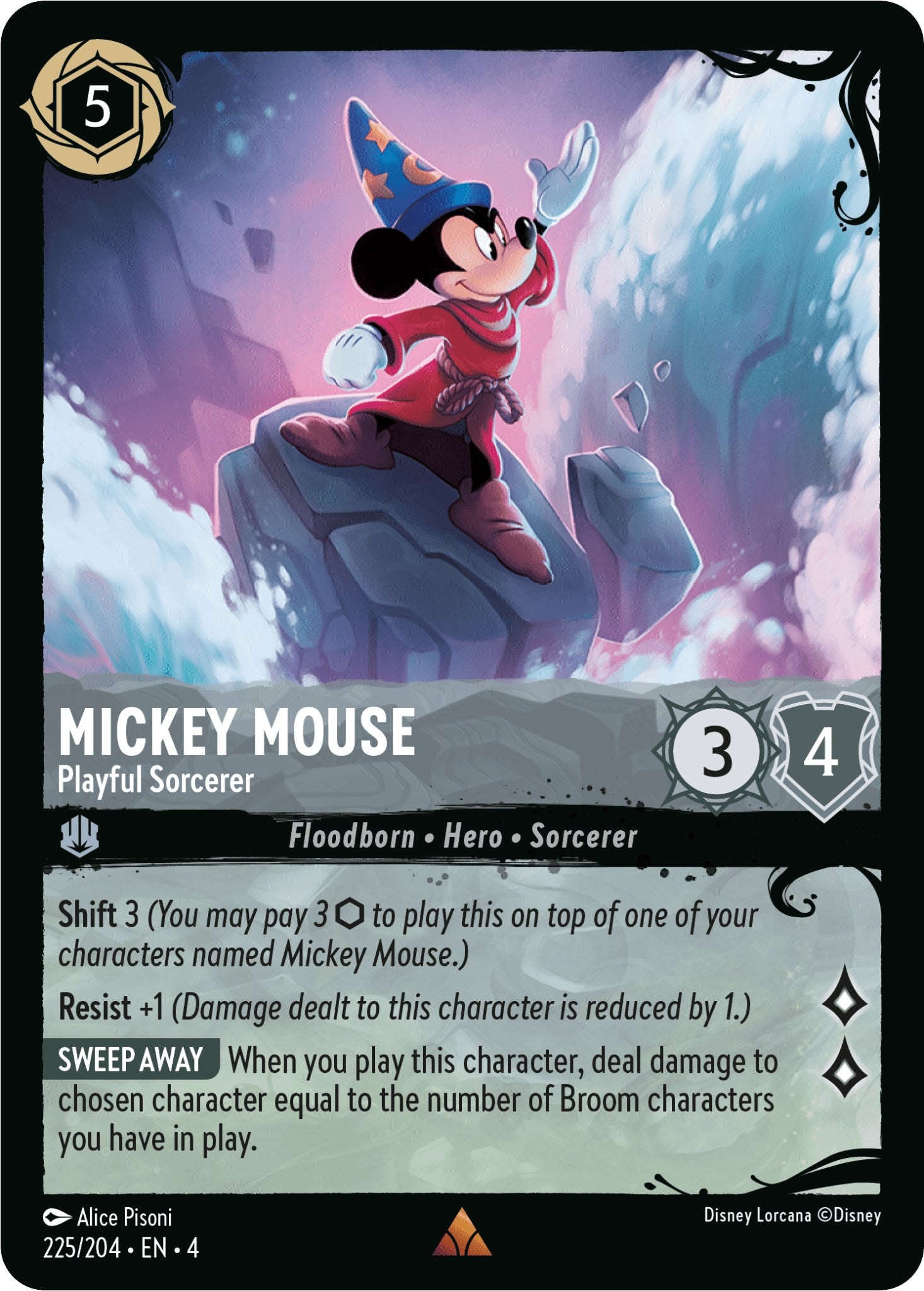 Mickey Mouse - Playful Sorcerer (225/204) (225/204) [Illumineer's Quest: Deep Trouble] | Odin's Lair
