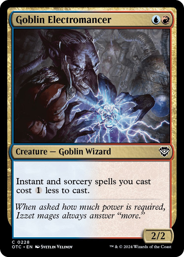 Goblin Electromancer [Outlaws of Thunder Junction Commander] | Dragon's Lair Comics and Fantasy Houston TX
