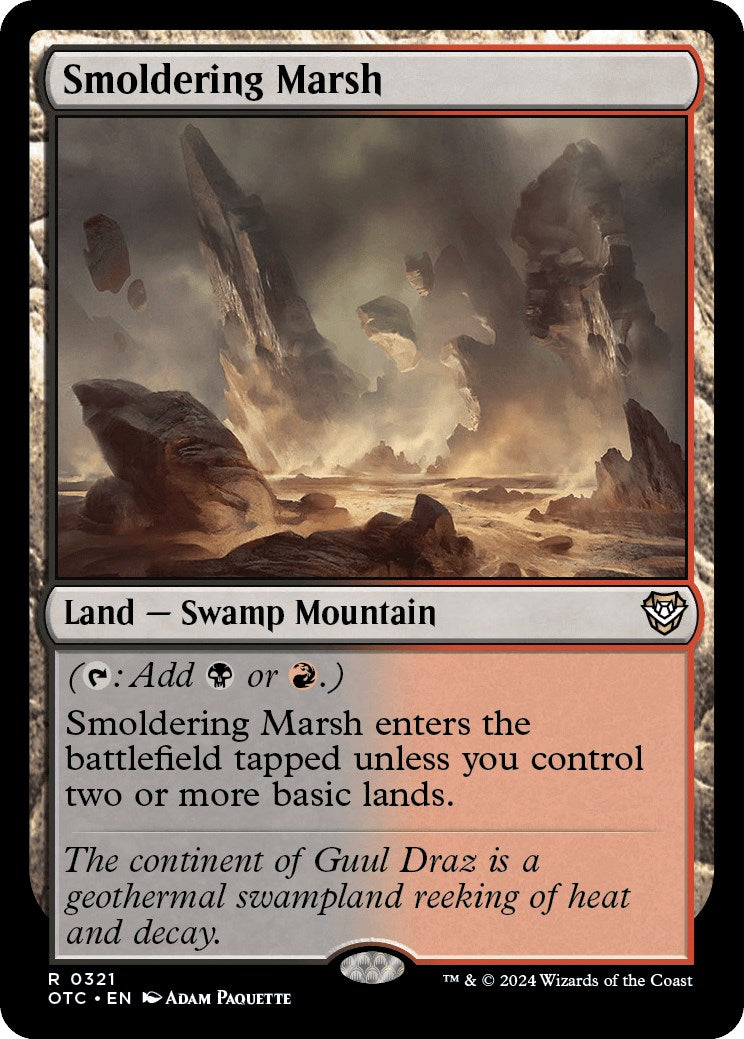 Smoldering Marsh [Outlaws of Thunder Junction Commander] | Dragon's Lair Comics and Fantasy Houston TX
