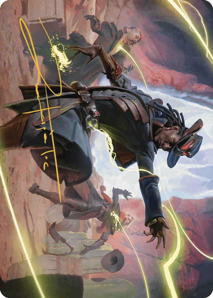 Lilah, Undefeated Slickshot Art Card (Gold-Stamped Signature) [Outlaws of Thunder Junction Art Series] | Dragon's Lair Comics and Fantasy Houston TX