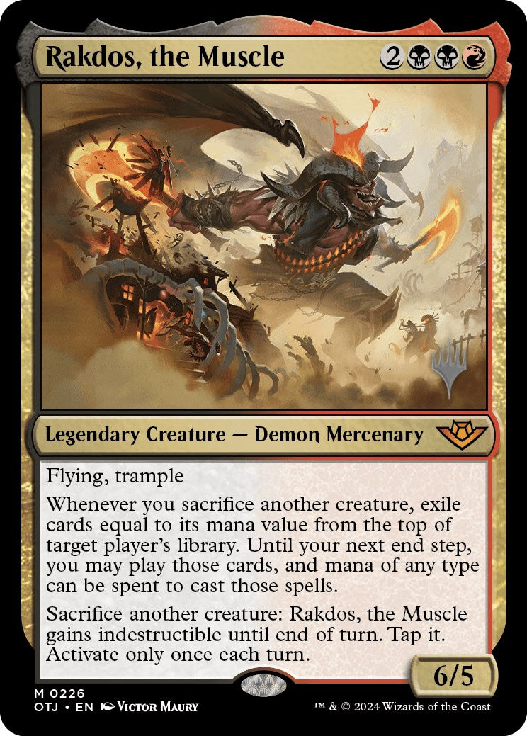 Rakdos, the Muscle (Promo Pack) [Outlaws of Thunder Junction Promos] | Dragon's Lair Comics and Fantasy Houston TX
