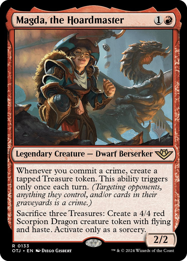 Magda, the Hoardmaster (Promo Pack) [Outlaws of Thunder Junction Promos] | Dragon's Lair Comics and Fantasy Houston TX