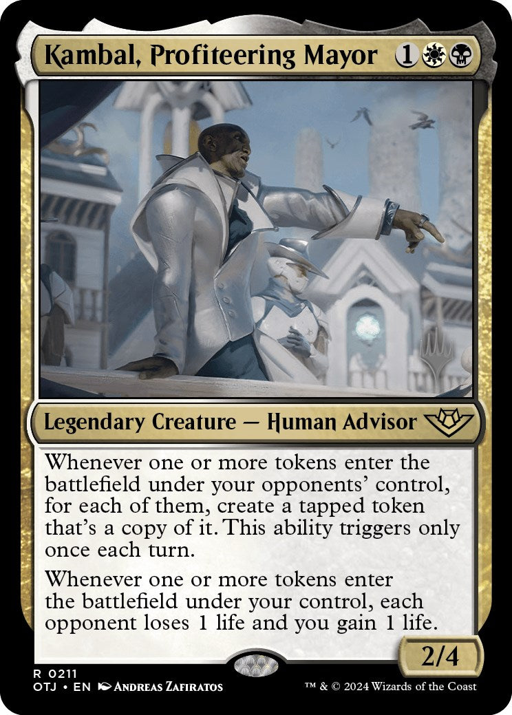 Kambal, Profiteering Mayor (Promo Pack) [Outlaws of Thunder Junction Promos] | Dragon's Lair Comics and Fantasy Houston TX