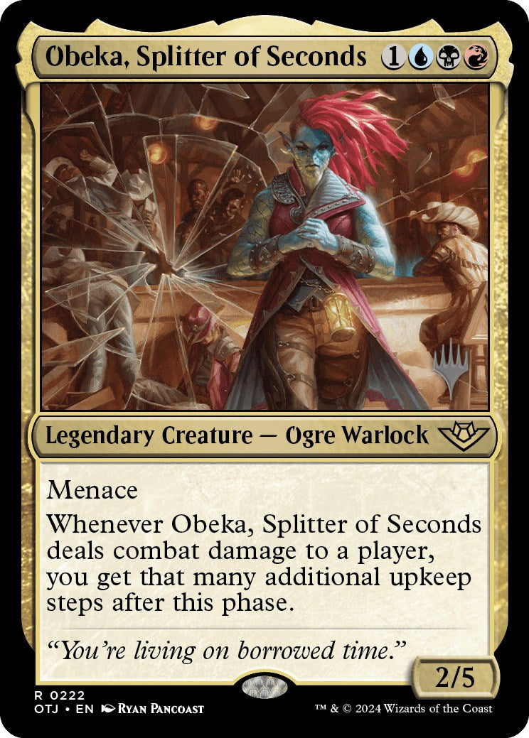 Obeka, Splitter of Seconds (Promo Pack) [Outlaws of Thunder Junction Promos] | Dragon's Lair Comics and Fantasy Houston TX