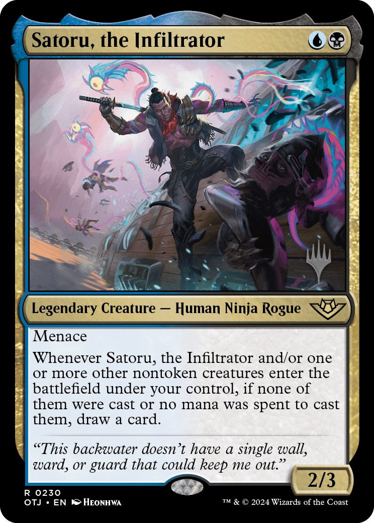 Satoru, the Infiltrator (Promo Pack) [Outlaws of Thunder Junction Promos] | Dragon's Lair Comics and Fantasy Houston TX