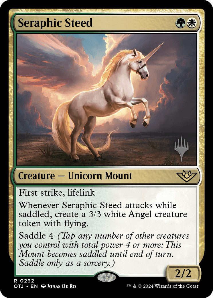 Seraphic Steed (Promo Pack) [Outlaws of Thunder Junction Promos] | Dragon's Lair Comics and Fantasy Houston TX