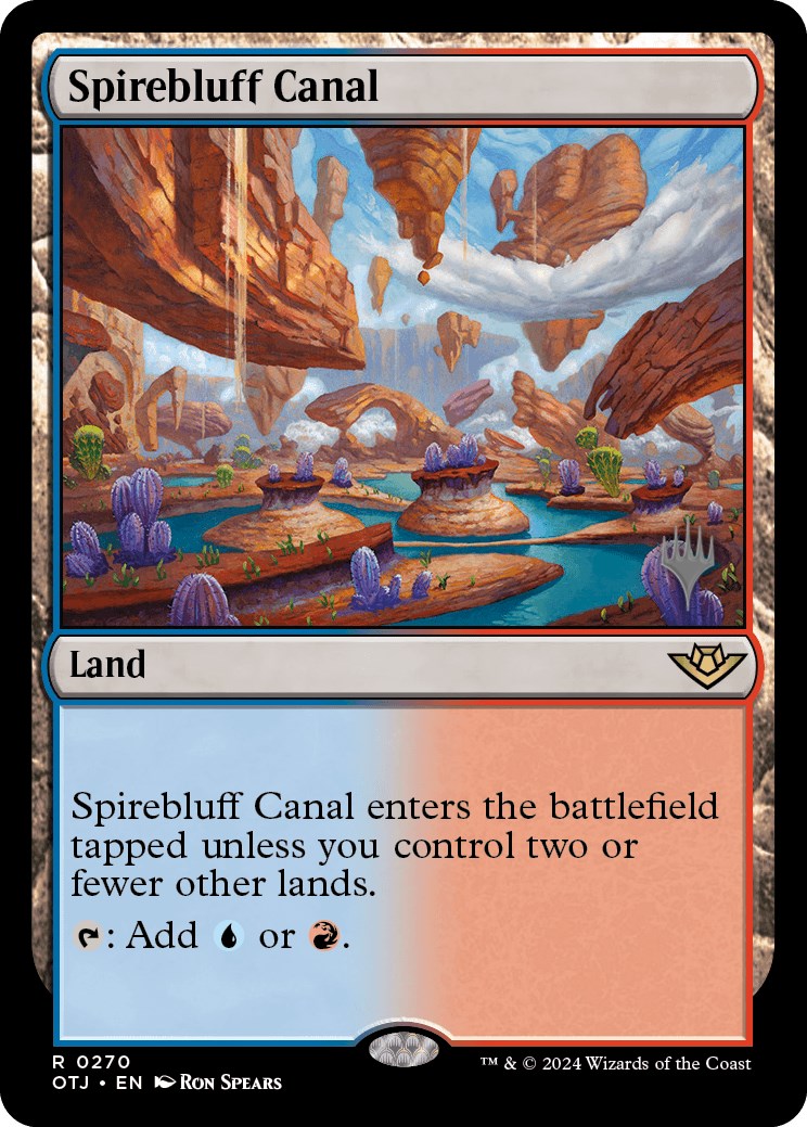 Spirebluff Canal (Promo Pack) [Outlaws of Thunder Junction Promos] | Dragon's Lair Comics and Fantasy Houston TX