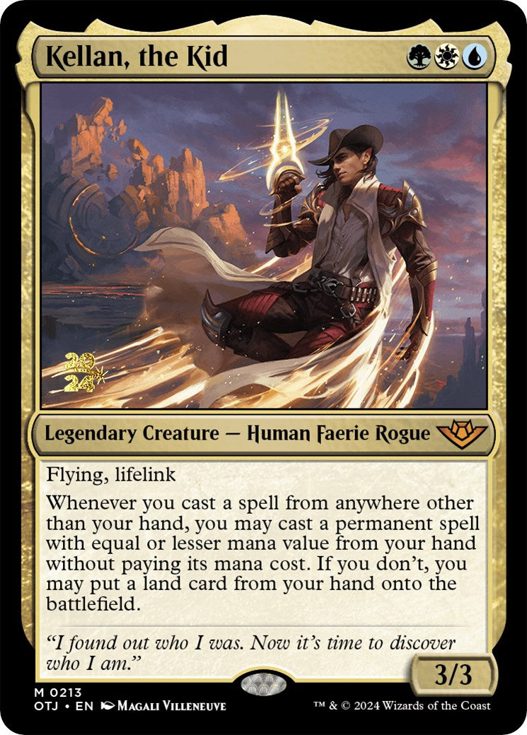 Kellan, the Kid [Outlaws of Thunder Junction Prerelease Promos] | Dragon's Lair Comics and Fantasy Houston TX