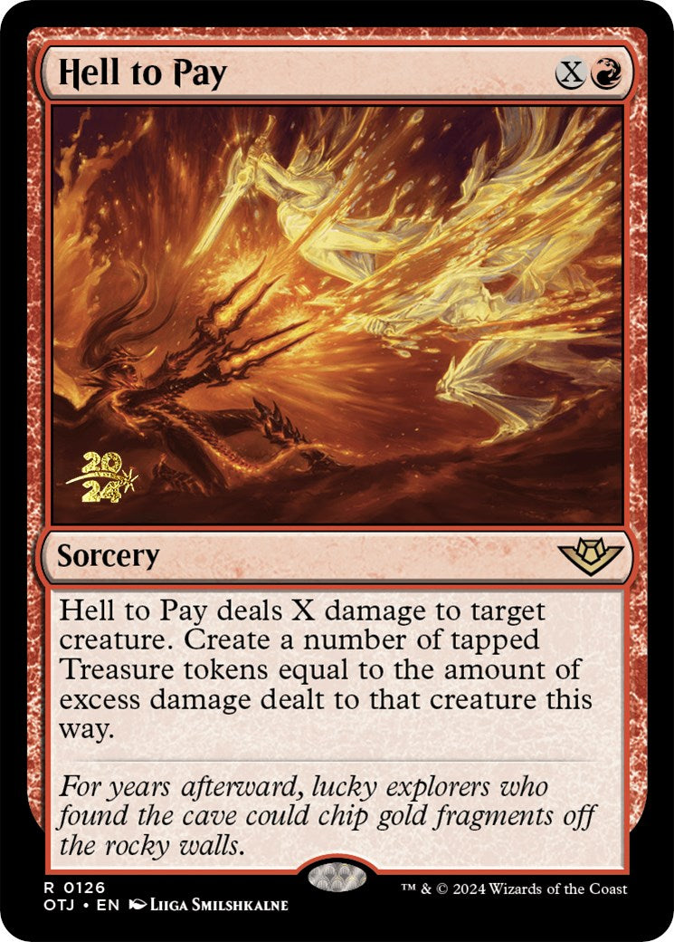 Hell to Pay [Outlaws of Thunder Junction Prerelease Promos] | Dragon's Lair Comics and Fantasy Houston TX