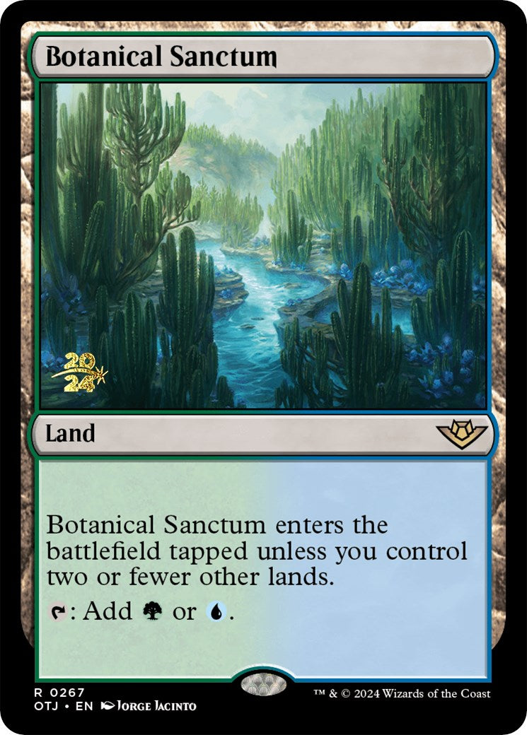 Botanical Sanctum (OTJ) [Outlaws of Thunder Junction Prerelease Promos] | Dragon's Lair Comics and Fantasy Houston TX