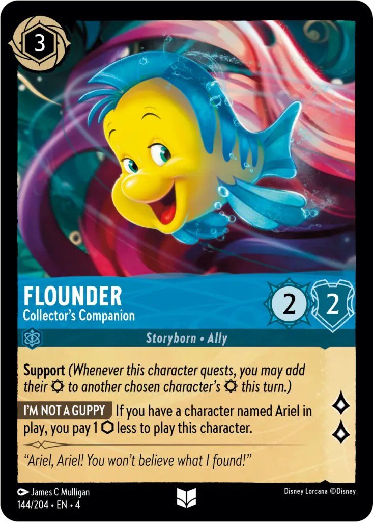 Flounder - Collector's Companion (144/204) [Ursula's Return] | Odin's Lair