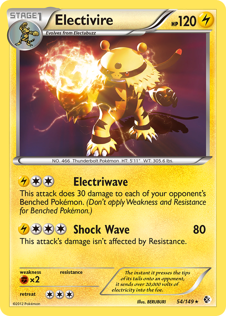 Electivire (54/149) (Theme Deck Exclusive) [Black & White: Boundaries Crossed] | Odin's Place