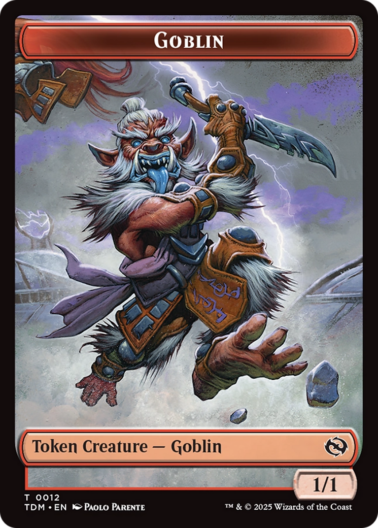 Goblin // Solider (0004) Double-Sided Token [Tarkir: Dragonstorm Commander Tokens] | Dragon's Lair Comics and Fantasy Houston TX