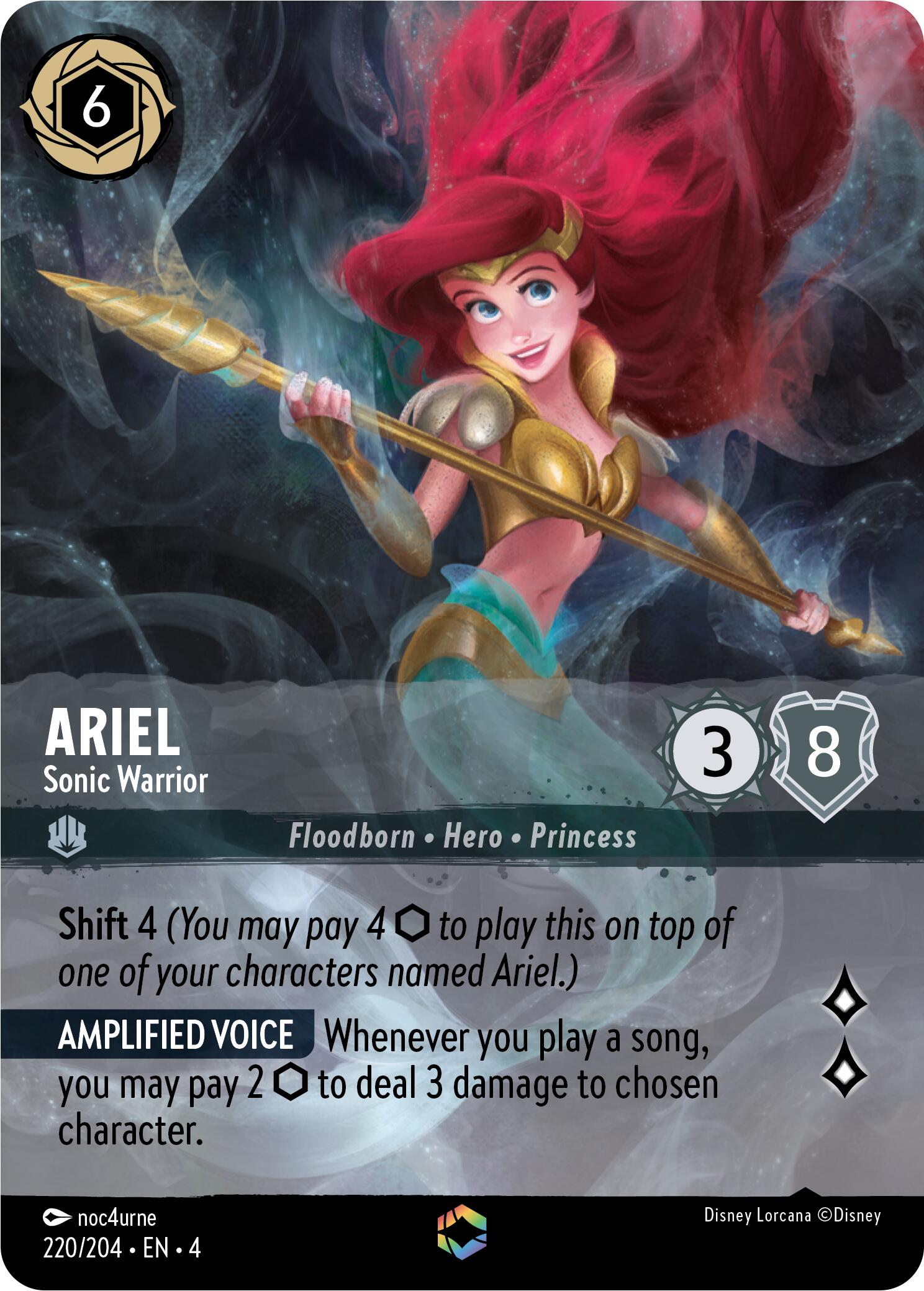 Ariel - Sonic Warrior (Enchanted) (220/204) [Ursula's Return] | Dragon's Lair Comics and Fantasy Houston TX