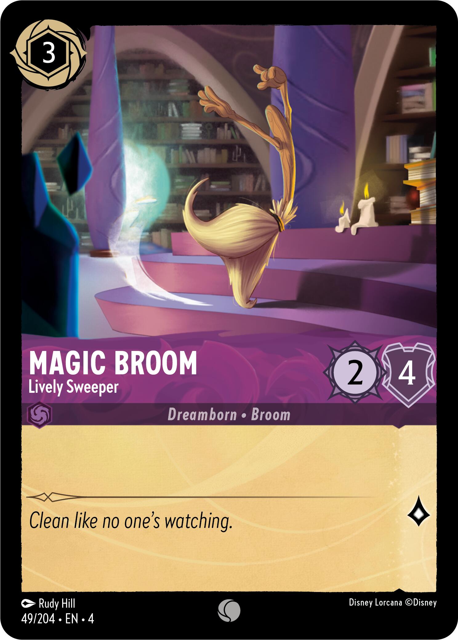 Magic Broom - Lively Sweeper (49/204) [Ursula's Return] | Odin's Place