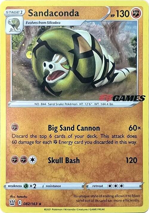 Sandaconda (082/163) (EB Games Exclusive) [Sword & Shield: Battle Styles] | Dragon's Lair Comics and Fantasy Houston TX
