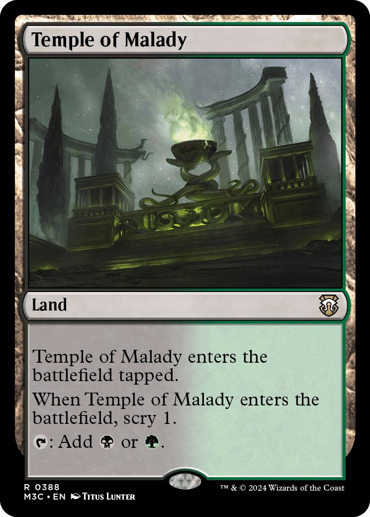 Temple of Malady [Modern Horizons 3 Commander] | Dragon's Lair Comics and Fantasy Houston TX